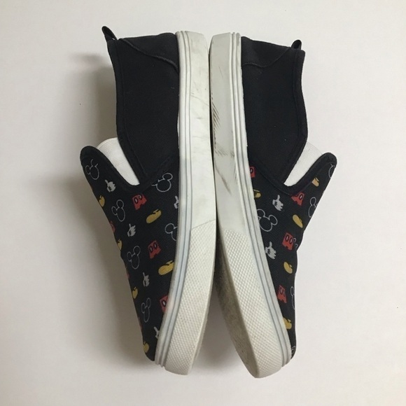 Disney Mickey Mouse Ears Kids SZ 3 8-9 Yrs Youth Slip On Shoes Canvas Sneakers - Picture 9 of 16